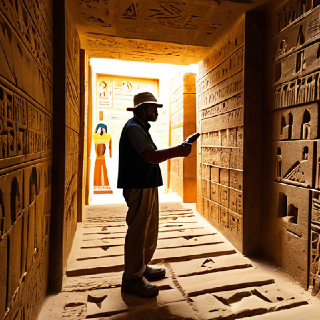 The Labyrinthine Design**

"A professional archaeologist, fully clothed in appropriate outdoor attire, exploring a narrow, ancient Egyptian pyramid passageway. Dimly lit with a lantern, revealing intricate hieroglyphics on the walls. Safe for work, perfect anatomy, correct proportions, family-friendly, high-resolution, well-formed hands, proper finger count, natural body proportions."

**