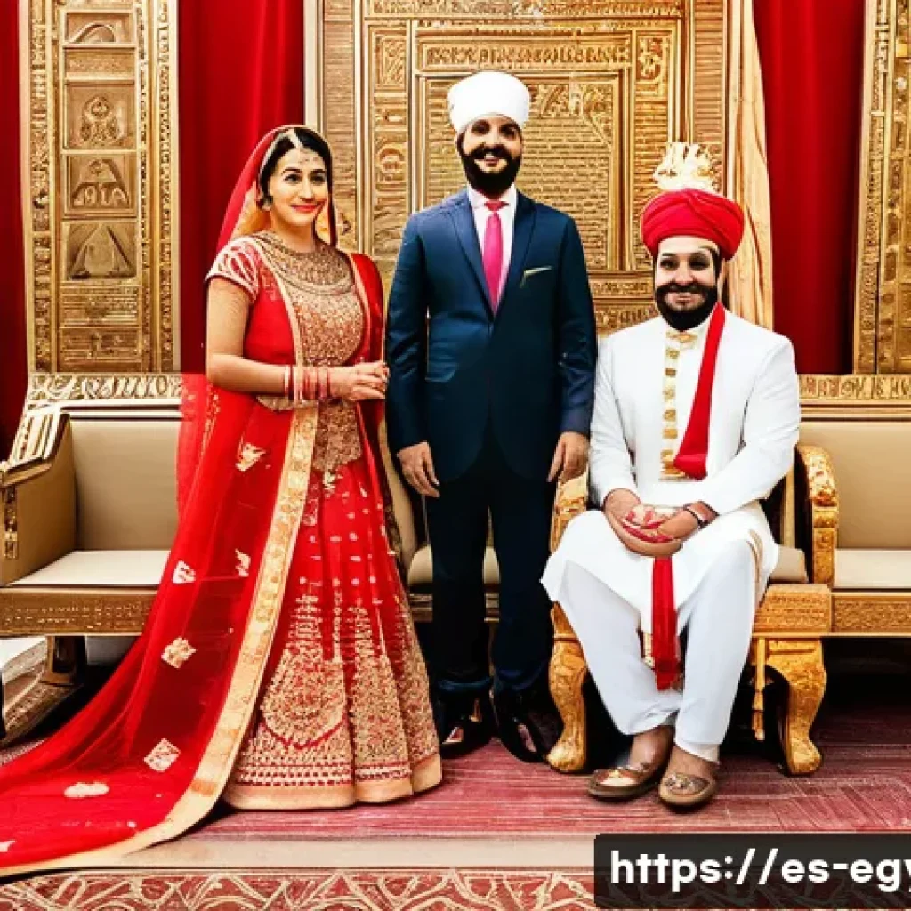 이집트의 결혼 문화와 결혼 절차 - A traditional Egyptian engagement ceremony scene, featuring two families gathered in a warmly decora...