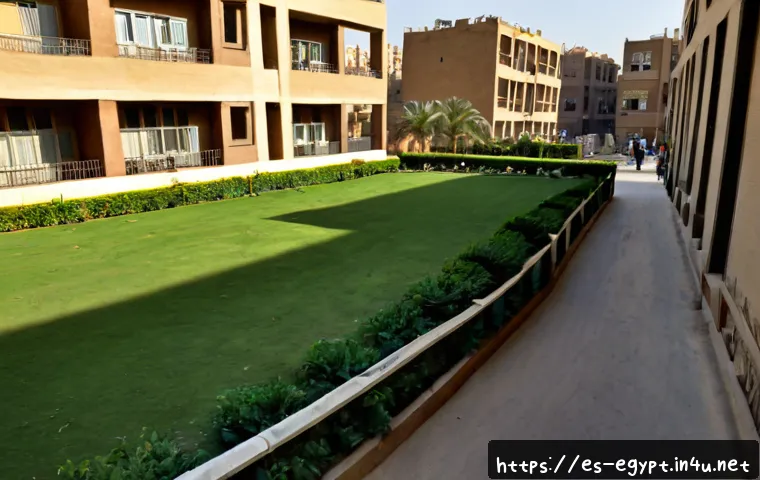 Home 17 이집트 내 빈부격차와 사회 문제 - Photorealistic split-scene view of social inequality in Cairo, Egypt: a modern gated apartment compl...